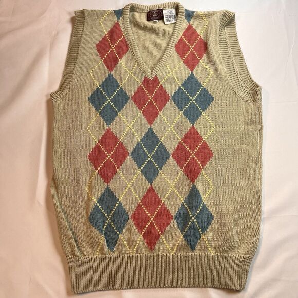 Pacific Traders Vintage Argyle Sweater Vest Size M - Picture 1 of 6